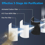 2 Pack Air Purifier Filter Replacement for Dyson HP01 HP02 DP01 DP02 Desk Air Purifiers, Funmit 360° Combi Glass HEPA Carbon Filter Fit for Dyson Pure Hot Cool Link Air Purifier, Part # 968125-03