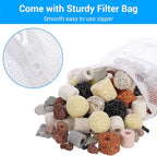 Segarty Filter Media,12 in 1 Bio Media for Aquarium Sump Filter Ceramic Rings Activated Carbon Bio Balls Freshwater Marine Biological Filter Media for Koi Fish Tank Pond Canister (2.2lb with Mesh Bag)
