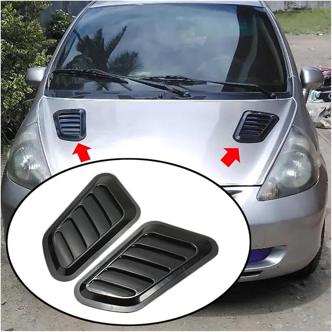 Car Hood Scoop Air Intake Vents Compatible For Hyundai Ix35 Solaris Compatible For Renault Captur Compatible For Kia And Sportage 4(Gold)