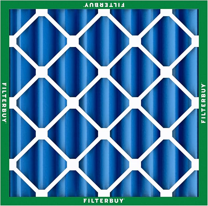 Filterbuy 13.25x13.25x4 Air Filter MERV 13 Optimal Smoke & Allergy Defense (5-Pack), Electrostatic Pleated HVAC AC Furnace Filters Replacement, Made in USA (Actual Size: 13.25 x 13.25 x 3.63)