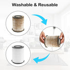 VF4000 Filter Replacement for Shop Vac Filters 5-20 Gallon Ridgid Vacuum Filter 6-9 Gallon Husky Vacuum, with 2 Filter 3 Pack VF3502 Bags