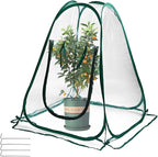 Plant Mini Greenhouse Pop Up Transparent Greenhouse Freeze Protection PVC Plant Cover with Roll-up Zipper Entry Doors for Indoor and Outdoor Gardens Protecting Plant from Cold Frost(PVC, 28x28x32in)