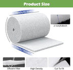 Classic Pond Filter Pad Aquarium Media 18"x72"x1", 9 Ft² White Thicker Reusable Replacement Washable Pad,Fish Pond Filter Material for Koi Outdoor Ponds Aquarium