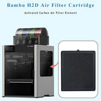 H2D/H2S Activated Carbon Air Filter, 3D Printer Activated Carbon Air Purifier Filter Replacement Accessories, for Bambu Lab H2S/H2D/H2D Laser, 1 Pack