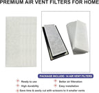 Air Vent Filter 4 x 12 Inch, Thin Air Vent Floor Heater Pre-Filter Sheet Work for Home Air Purifier, Floor Register, Ceiling 4" x 12" 14-Pack (White) Hoctsom