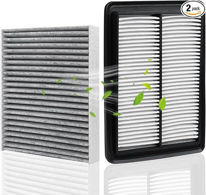 Engine&Cabin Air Filter for Rogue 2.5L(2014-20), Rogue 2.0L Hybrid(2017-19), Rogue Sport 2.0L(2017-22), Qashqai 2.0L(2017-23) Air filter Replacement CF11854 CA11858 Automotive Accessories