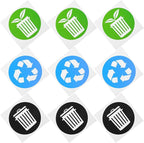 Zerodeko 12pcs Garbage Sorting Stickers for Trash Can Self-Adhesive Recycling Labels for Home Use Decals for Easy Waste Classification