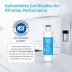 AQUA CREST LT1000PC ADQ747935 MDJ64844601 Refrigerator Water Filter, Replacement for LG® LT1000P®, LT1000PC, LT1000PCS, ADQ74793501, ADQ74793502, LFXS26973S, Kenmore 469980, 9980, 3 Filters