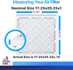 Filter King 17.25x29.25x1 Air Filter | 6-PACK | MERV 8 HVAC Pleated A/C Furnace Filters | MADE IN USA | Actual Size: 17.25 x 29.25 x .75"
