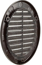 Vent Systems 4" Inch (Opening Dimensions) - Pack of 2 - Brown Soffit Vent Cover - Plastic Round Air Vent Grille - Built-in Mesh Screen - HVAC Register Louver for Bathroom, Home, Kitchen