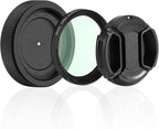 Adjustable Iris Aperture Diaphragm M30 to M37 Iris Aperture Diaphragm Adapter Optical Diaphragm 1.5-26mm Lens Module Adapter Ring PVS-14 PSV14 Optics (Filter Protector Cover Set)