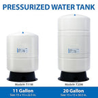 iSpring T11M 11 Gallon Pre-Pressurized Water Storage Reverse Osmosis Systems ro Tank, White