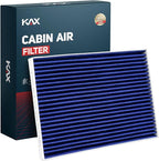 KAX Premium Cabin Air Filter with Dual Active Carbon, CF10550 Replacement for Nissan Rogue 2008-2013, Rogue Select 2014-2015, Sentra 2007-2012, Strong Adsorption Passenger Compartment Air Filter