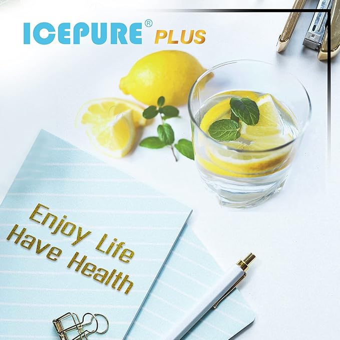 ICEPURE PLUS NSF53&42 Refrigerator Water Filter Replacement for Whirlpool 4396508 4396510, Everydrop EDR5RXD1, Filter 5, 4392857, WF285 PNL240V 4396918 9010 WF-NL300 WF-L500 RWF0500A RWF0500AH 2PACK