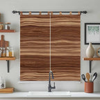 Brown Western Living Room Curtains 84 Inch Length, Window Curtains Tab Top, Vintage Farmhouse Wood Barn Door Light Filtering Window Treatments Drapes 42"x84" 2 Panel