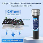 VORTOPT Q5-UF-M Replacement Water Filter Cartridge for Under Sink Systems,0.01μm UF Membrane & Carbon Block,14000 Gallon Capacity,NSF 42/372 Certified,Reduces Chlorine and Particles