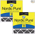 Nordic Pure 20x20x5 (Actual Size: 19 5/8 x 19 7/8 x 4 3/8) Honeywell Replacement Furnace Filters MERV 10 Plus Carbon 2 Pack