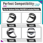 4 Pcs Face Shield Replacement Window Compatible with Jackson Safety Premium Face Shield Mask, Protective Lens for Grinding and Welding, Durable and Scratch-Resistant, Clear Tint, Uncoated