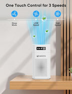 Air Purifiers for Bedroom, DAYETTE H13 True HEPA Air Filter Purifier for Small Room Up to 480 Ft²/30min, Qiuet Sleep Mode with Aroma Pad, Small Portable Air Purifier with USB Cable