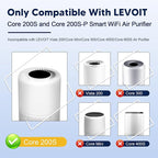 Core 200S Pet Care Replacement Filter Compatible with LEVOIT Core 200S and Core 200S-P Smart WiFi Air Purifier, 3-in-1 H13 True HEPA Activated Carbon Filter, Core 200S-RF-PA, Yellow, 2 Pack