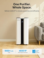 CleanForce Extra Large Air Purifier for Home Large Room,H13 HEPA Air Purifier with Carbon,Covers 3000ft² Office,Bedroom,Industrial Environment,Remove 99.97% Dust,Smoke,Odor,Pollen,VOCs MEGA1000 New