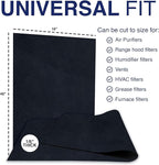 Cut To Fit Air Filter - Carbon Pad Pre Filter for Air Purifiers, AC, Furnace, Trash Cans and Dust, 1/6" thick, 16" x 48" Sheets (2-pack)