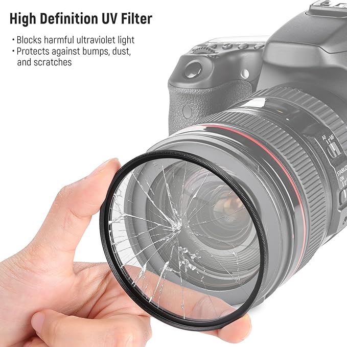 NEEWER 58mm UV/CPL/ND Lens Filter Kit with Hard Shell Storage Case, Multicoated Optical Glass & Aluminum Alloy Frame, UV + Circular Polarizer (CPL) + Neutral Density (ND4) Filter for Camera Lens