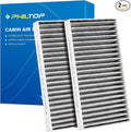 PHILTOP Cabin Air Filter w/Activated Carbon, Compatible with CF10747 Jeep Liberty 2008, 2009, 2010, 2011, 2012, Dodge Nitro 2007, 2008, 2009, 2010, 2011, Filter Up Dust Pollen Odor