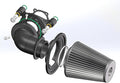 Big Sucker cone Air filter intake for harley air Cleaner Sportster Softail fatboy heritage dyna touring street road king Glide (Nake - BLACK, Type A : For Sportster XL models)