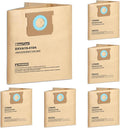 6 Pack DXVA19-4104 Shop Vac Bags for Dewalt 5-8 Gallon Wet/dry Vacuums Model# DXV08SA, Disposable Dust Collection Filter Bags