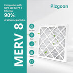 12x12x1 Air Filter MERV 8 MPR 600 (4 Pack) Pleated HVAC Furnace Filters for Home Air Conditioner AC Heating System (Exact Dimensions: 11.81"L x 11.81"W x 0.79"Th)