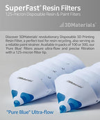 SuperFilter 100 pcs, Disposable Filter, 3D Printer Resin and Paint Strainer, Made in Korea by 3DMaterials