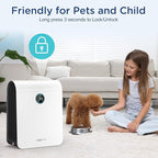 Air Purifiers for Home Large Room Up to 2590 ft² with PM 2.5 Display Air Quality Sensor, DBFIT H13 HEPA Air Purifier with Washable Filter, Auto Mode, Air Cleaner for Smoke Dust Pollen Pets Hair Odo
