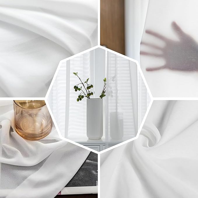 Farmhouse Sheer Curtains 63 Inch Length Retro Country Star Berry Vintage Wood Grain Chiffon Curtain for Bedroom Living Room Light Filtering Rod Pocket Window Treatments Voile Curtains Drapes