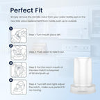 GLACIER FRESH Bite Valve and Filter Replacement for Brita Water Bottle - 6 Pack Filters and 3 Pack Silicone Mouthpieces for Stainless Steel and Plastic Bottles