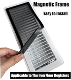 Floor Register Vent Cover- 4"x12" Magnetic Air Vent Screen Mesh Cover, Perfect for Wall/Ceiling/Floor Air Vent Filters (4-Packs)