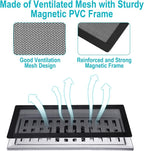 Magnetic Floor Register Vent Covers, 2 x 12 Inch Air Vent Filter Mesh, Sticky Magnet PVC Vent Screen Net for Wall Ceiling Floor Catches Toys Snacks Pet Hair and Pet Food 4 Pack