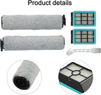 Replacement Vacuum Brush Roller Filter Set Compatible with for Bissell for CrossWave 3831 HF2 3845 3847 3848 Floor Scrubber Multi-Surface Wet Dry Vacuum Cleaner Parts Accessories with Cleaning Tool
