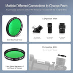 Astromania Telescope Filter 2 Inch - #56 Green, Planetary Filter for Astronomy Telescope & Eyepiece, Telescope Color Filter for Enhancing Contrast in Lunar Planetary Observation