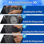 18-761 Air Cleaner Outer Cover for Billet Sucker and Big Sucker Stage, Black Cover Compatible with Most Harley Davidson Models