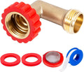 Lead-Free Brass 90 Degree Hose Saver,90°Hose Elbow Fitting Quick Swivel Connect Adapter,Thread Size 3/4" Connectors,Hose Protector with Water Filter（1 Pc）