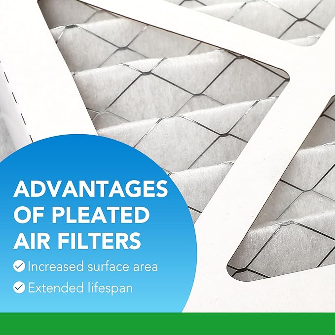 LotFancy 20x20x1 Air Filter MERV 11 4-Pack, Electrostatic Pleated AC Furnace Air Filter, Captures Dust, Smog & Pet Dander, Actual Size: 19.75"x19.75"x0.75"