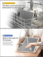 WA6500 QT20000 BPQTF B-roan Stove Hood Vent Filter 11.25"x11.25"x0.38" Aluminum Mesh Charcoal Combo Grease & Carbon Freshens Kitchen Air