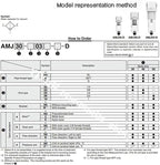 AMJ3000-03B/-03B-C,AMJ4000-04B/-04B-C,AMJ3000/4000 filter element type, water droplet separator for vacuum,AMJ series(AMJ3000)
