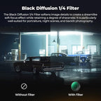 K&F CONCEPT Screw On Black Diffusion 1/4 Filter Compatible with DJI Osmo Action 6, Creative Mist Cinematic Effect Filters, Multi-Coated/Optical Glass/Aluminum Alloy Frame Action Camera Accessories