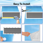 18 x 140" Air Vent Filters, Cut-to-Size MERV 8 Filter Material, Triple Layer HVAC Furnace Vent Filters for Home, Floor, Ceiling, Grilles - Includes 48PCS Adhesive Hook Tape.