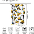 Kids Construction Equipment Window Curtains, Excavator Tractor Tow Truck Rod Pocket Decorative Windows Curtain for Children Teens Boys Girls Room Decor 42x63in (30% Blackout)