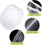 Paint Strainer Bags White Fine Mesh Filters Bag Bucket Elastic Opening Strainer Bags Hydroponic Paint Filter Bag for Paint Gardening (5 Pieces, 5 Gallon)