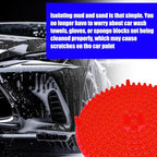 2PCS Car Wash Bucket Grit Trap Insert, 10.2" Vehicle Detailing Washing Filters for Dirt & Debris Trapping, Auto Collecting Sediment Cleaning Tool, Universal for SUV Sedan Truck (Red)