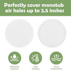 48 Pcs 2.5" Monotub Adhesive Filter Disks-2MM Thick Monotub Filter Discs-Monotub Filters for Mushroom Growing Supplies Filter Pad Replacements